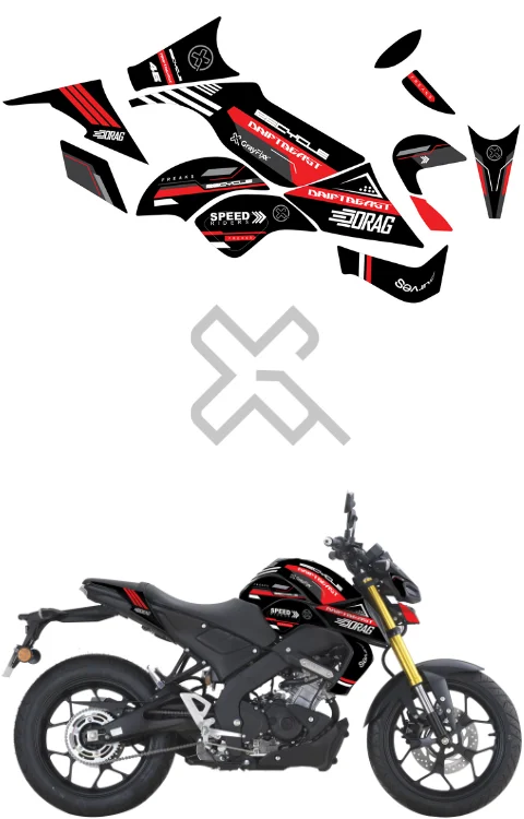 Drift Beast Edition Full Body Sticker Compatible with MT 15 | Printed In Premium Matte Vinyl With FPF(Fade Protection Film), Water Proof, Precut Sticker, Pack Of 1 Compatible with Both Side